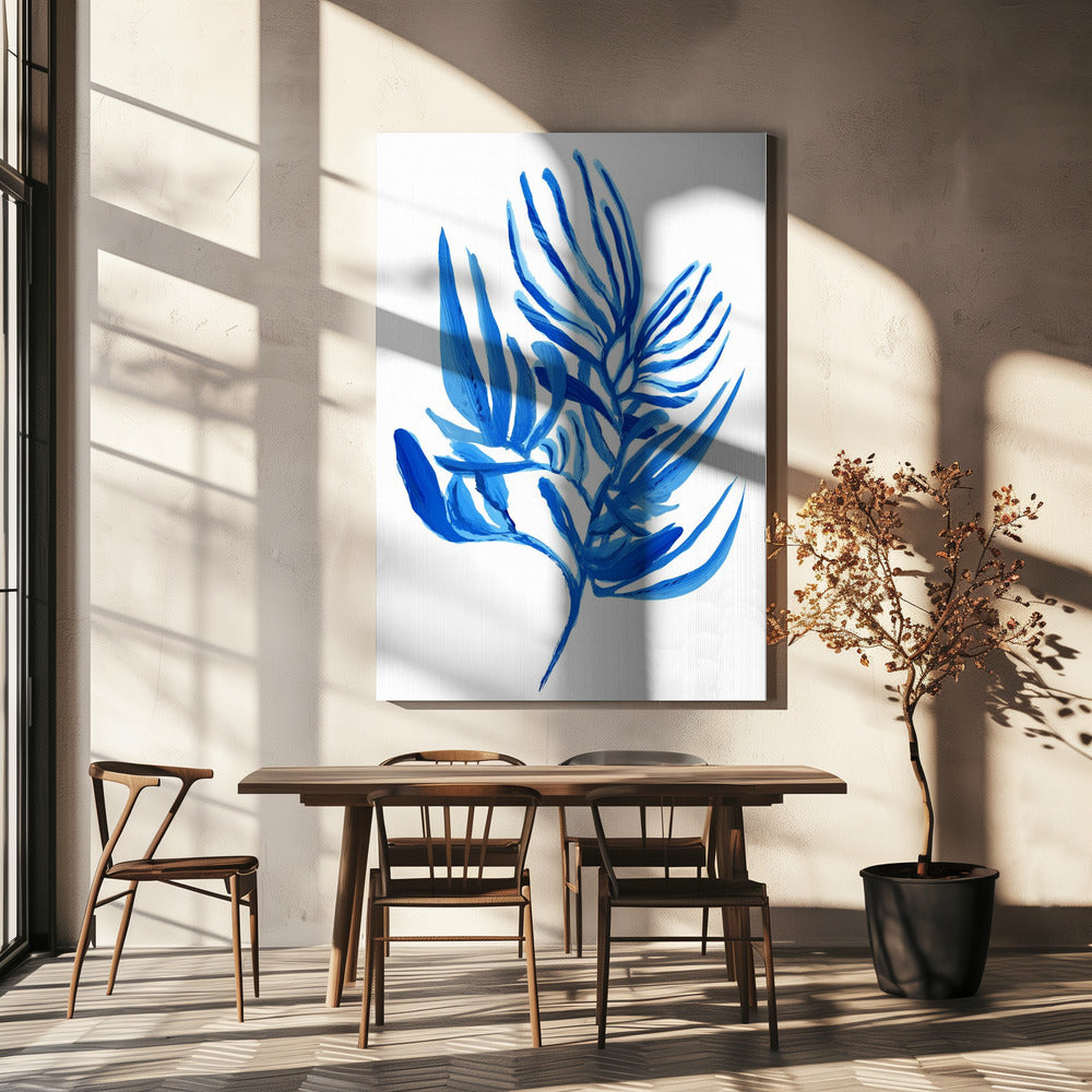 Blue Aquatic Plant Poster 6 | Canvas
