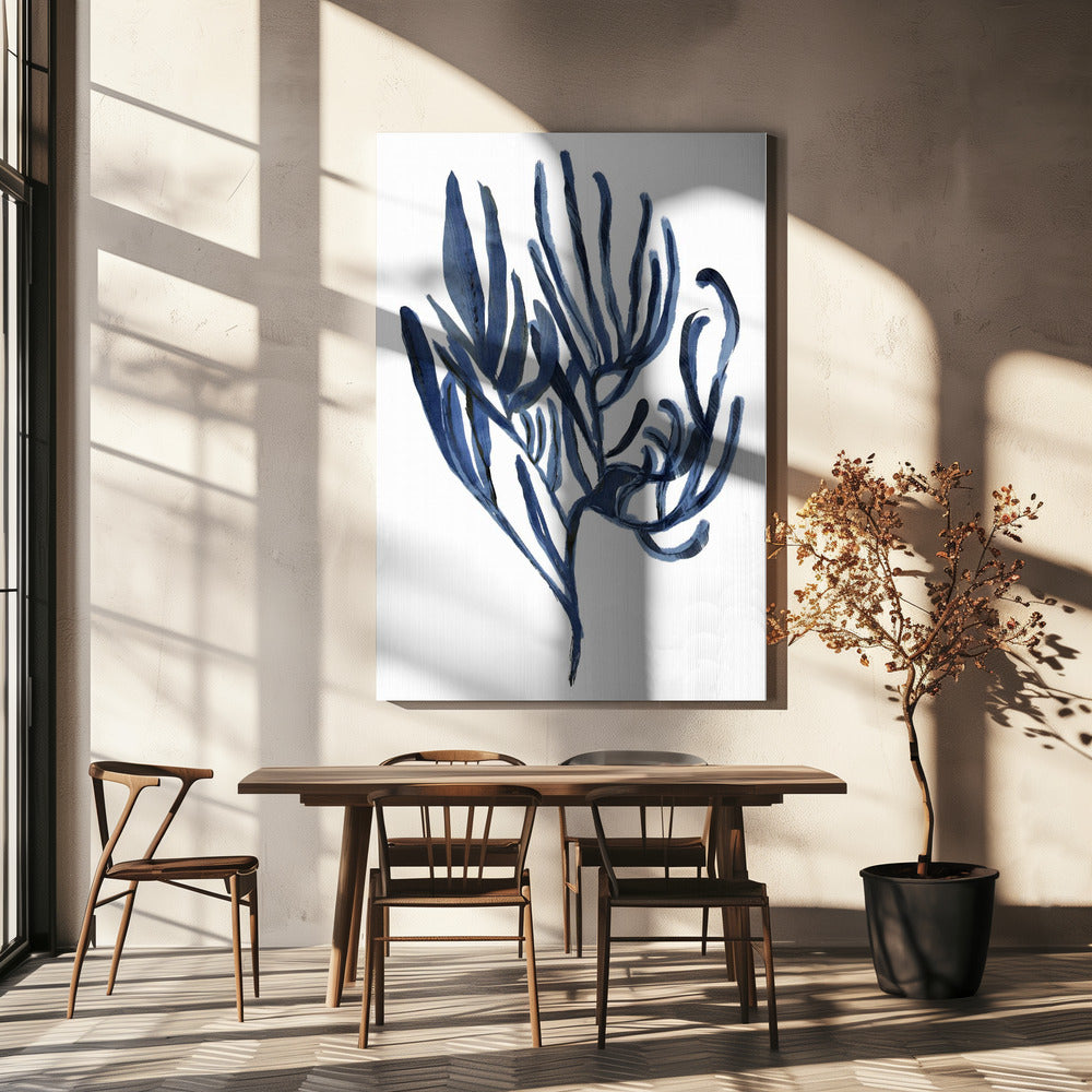 Blue Aquatic Plant Poster 3 | Canvas