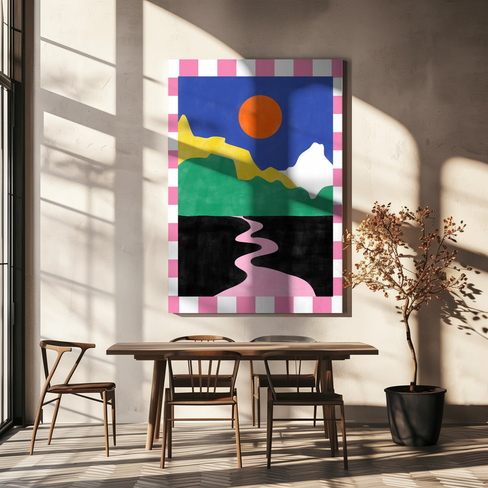 Minimalist Landscape with Vibrant Colors | Canvas