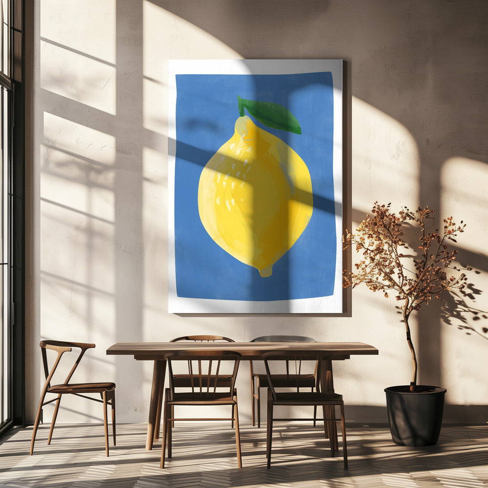 Simplistic Painting of a Lemon | Canvas