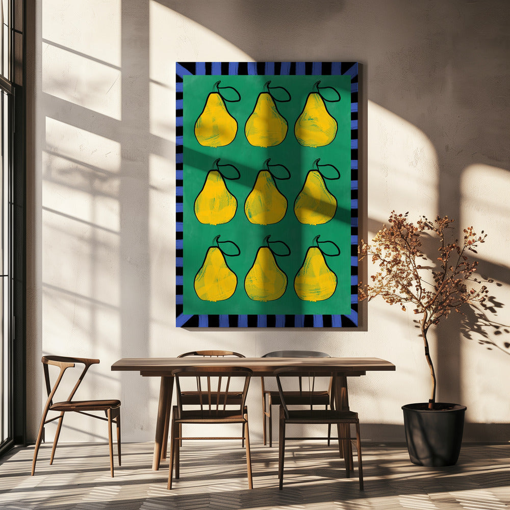 Pear Grid Harmony | Canvas