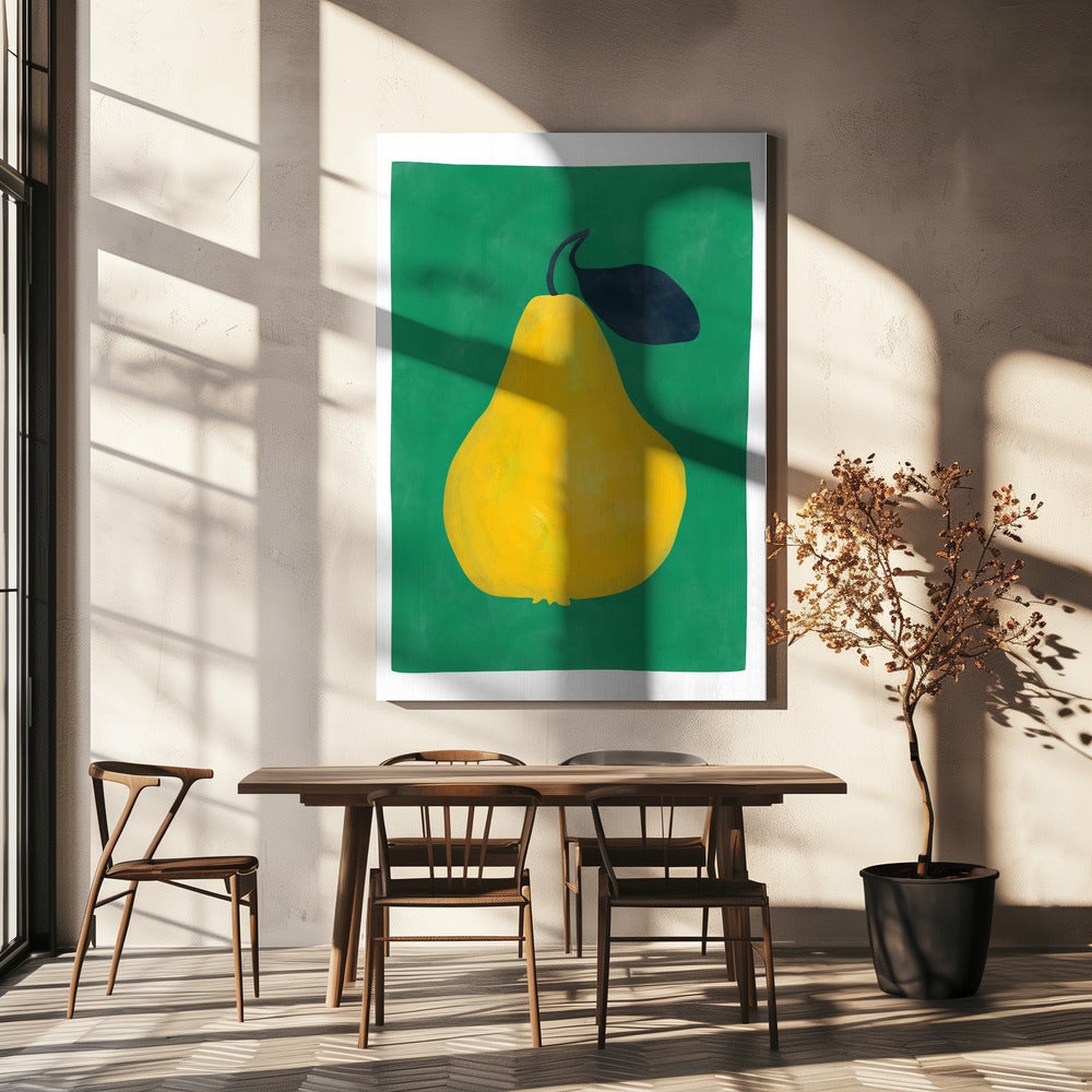 Minimalist Yellow Pear | Canvas