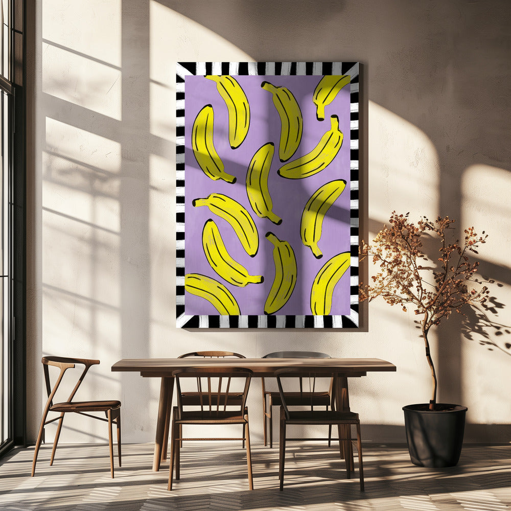 Yellow Bananas Abstract | Canvas