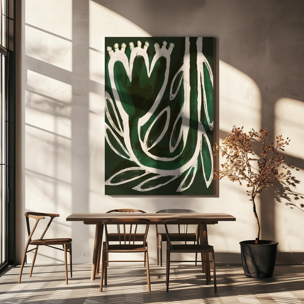 Green Bloom Symphony | Canvas