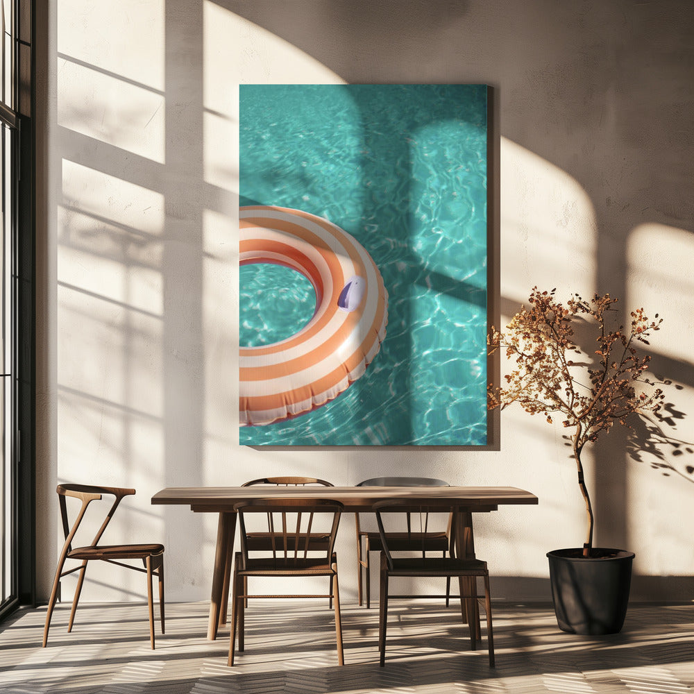 Peach Fuzz Swimming Pool Fun | Canvas