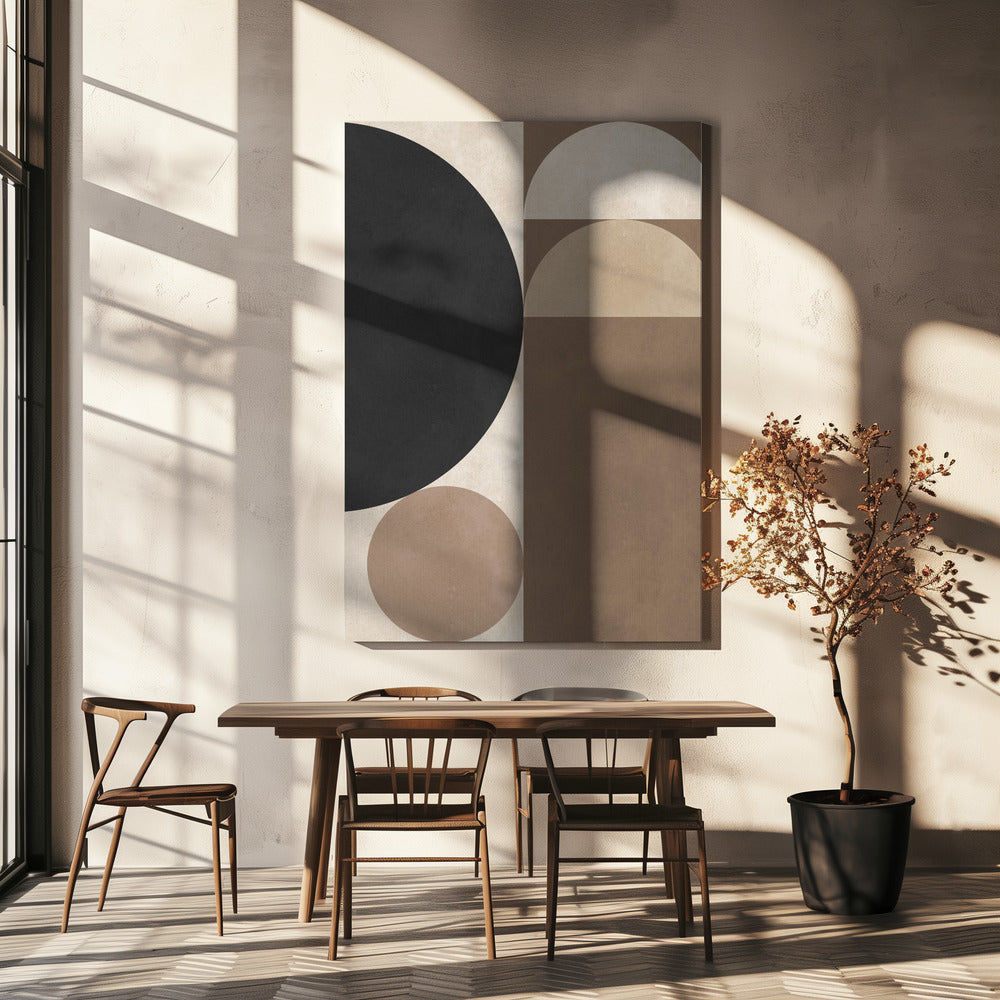 Brown geometry 6 | Canvas