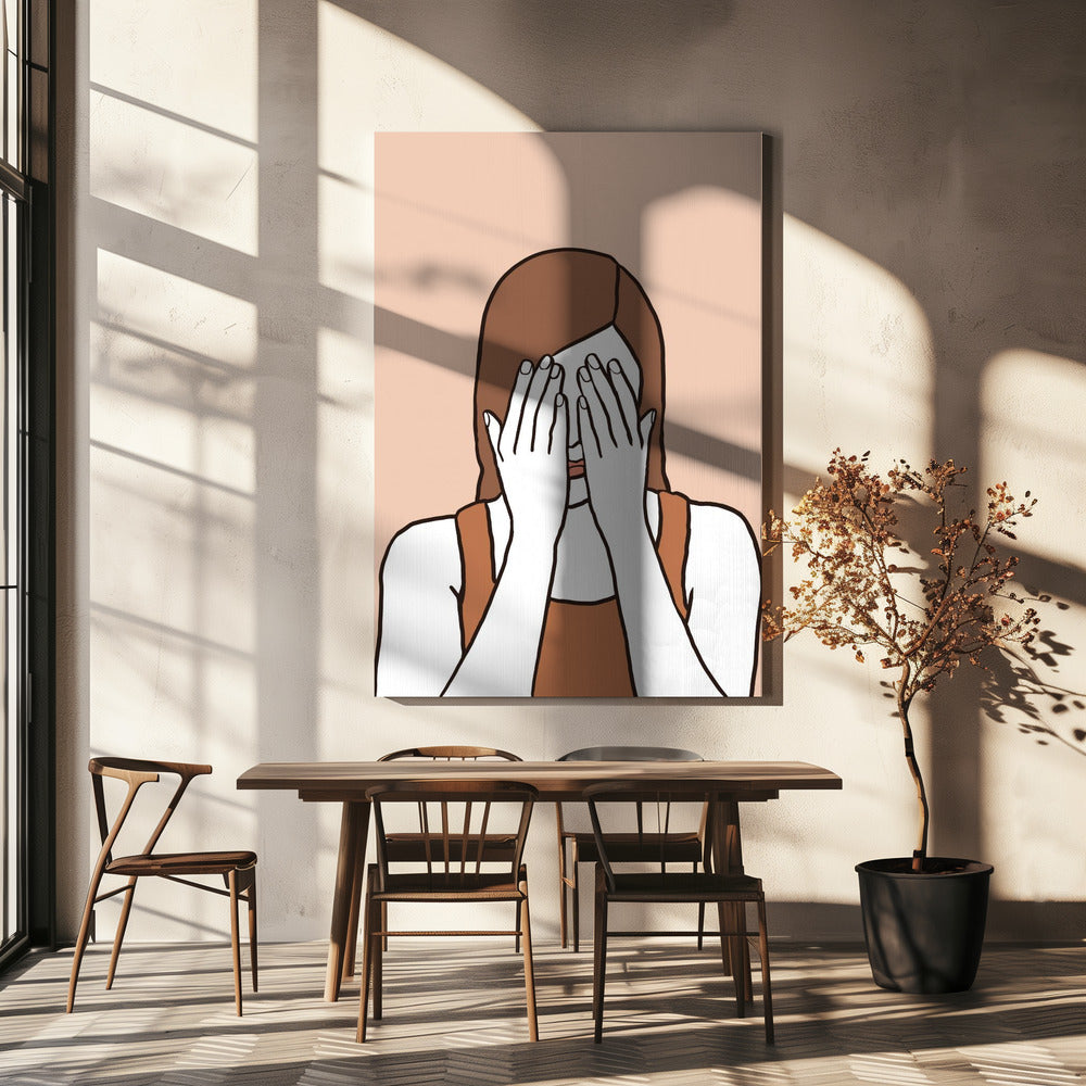 Shy Woman | Canvas