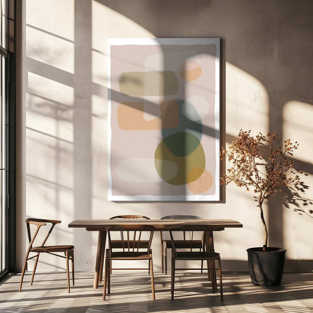 Abstract Pebbles Orange Tones | Canvas