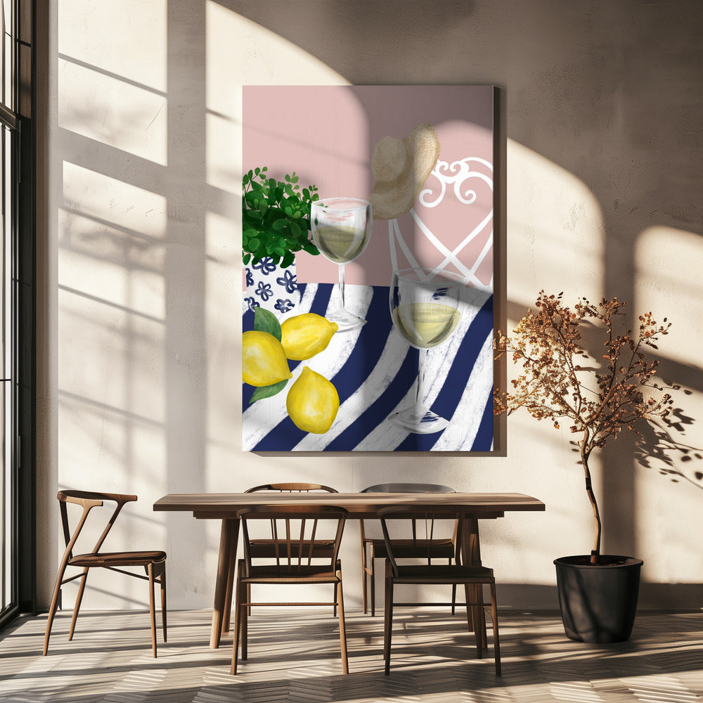 White wine for two | Canvas