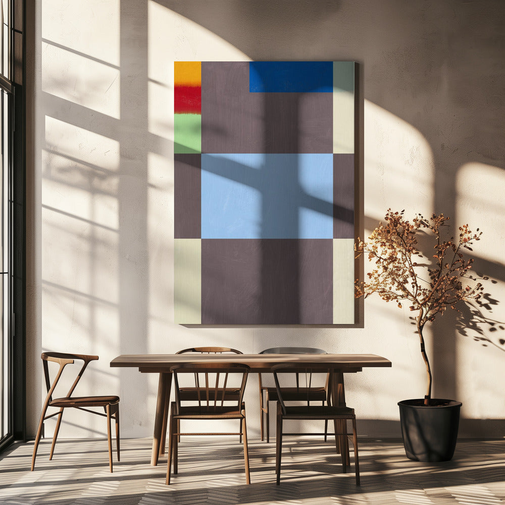 Geometric Shapes With A Muted Color Palette Of Grey | Canvas