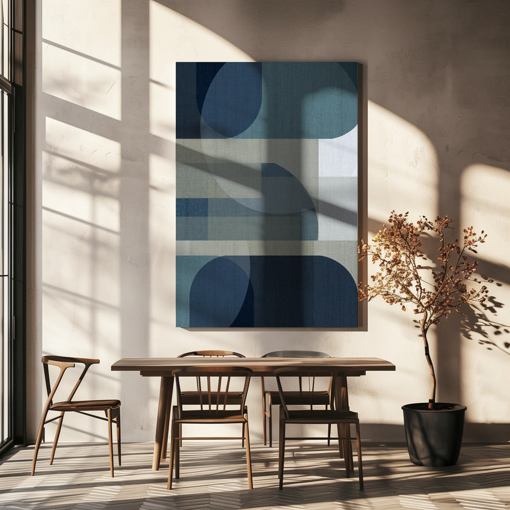 Woven Blue Layers 4 | Canvas
