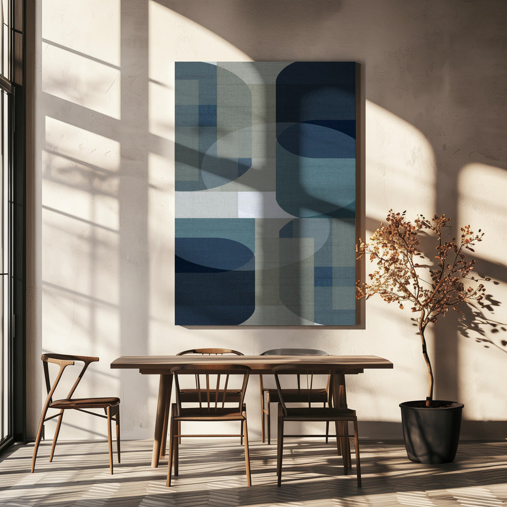 Woven Blue Layers 5 | Canvas