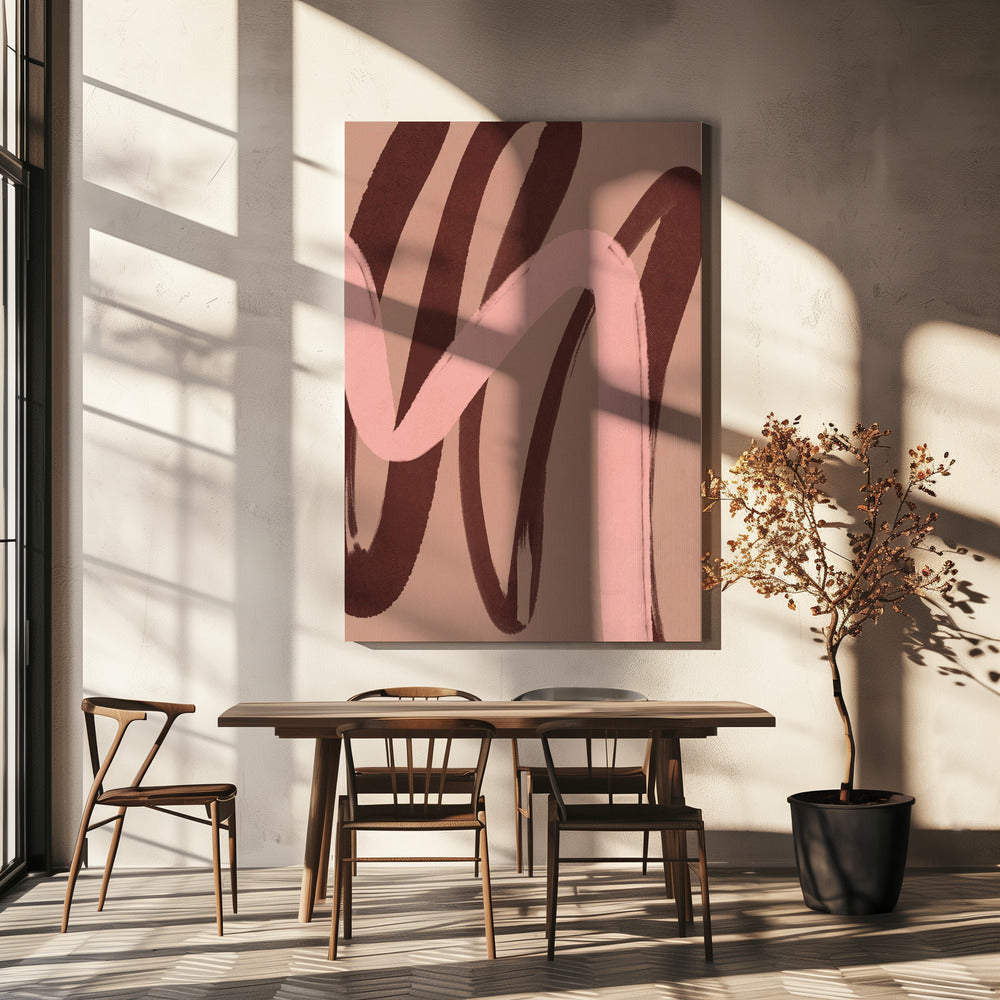 Curved Hues Dance | Canvas