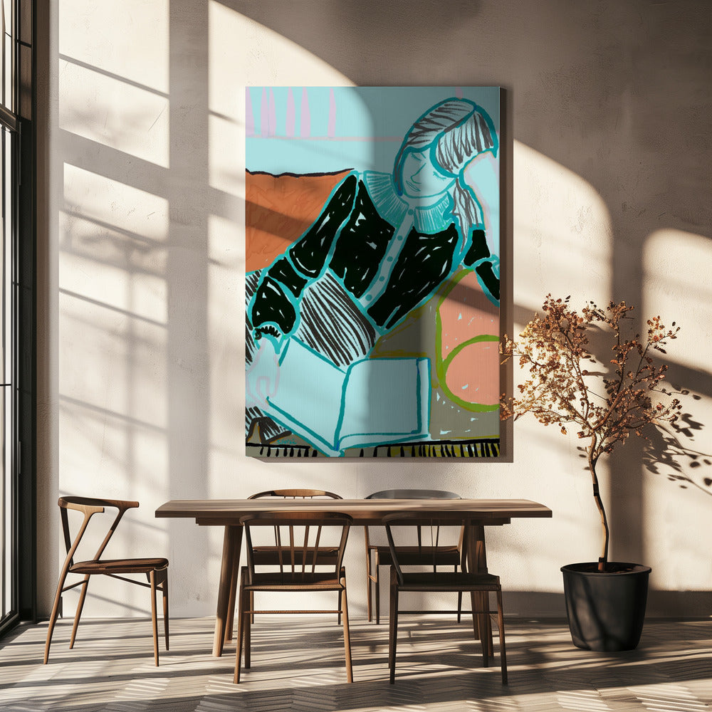 Lady reading | Canvas