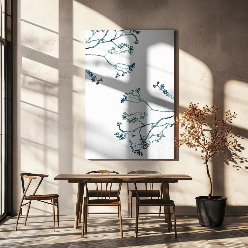 Delicate Blue Flowers 1 | Canvas