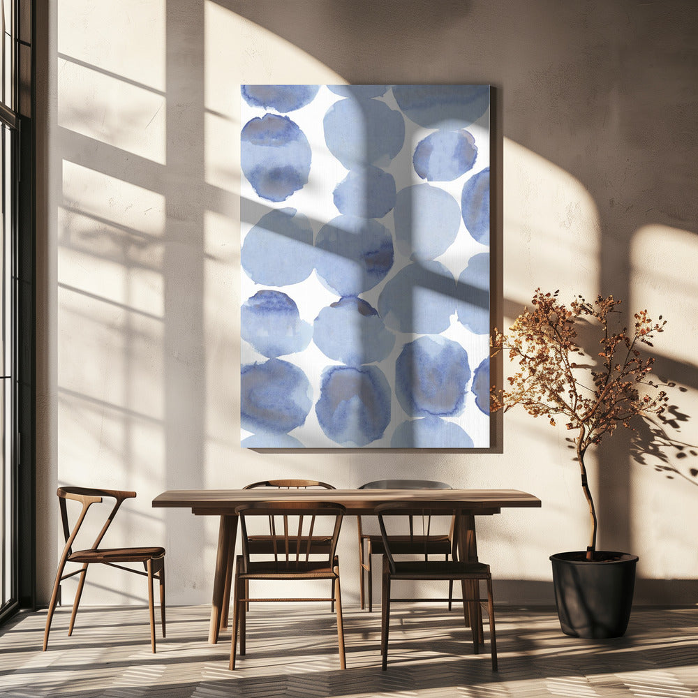 Blue Violet Gris Watercolour 1 | Canvas