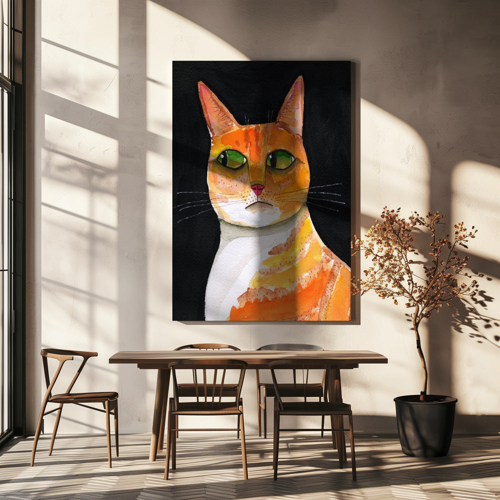 Side Eye Cat Closeup ginger cat | Canvas