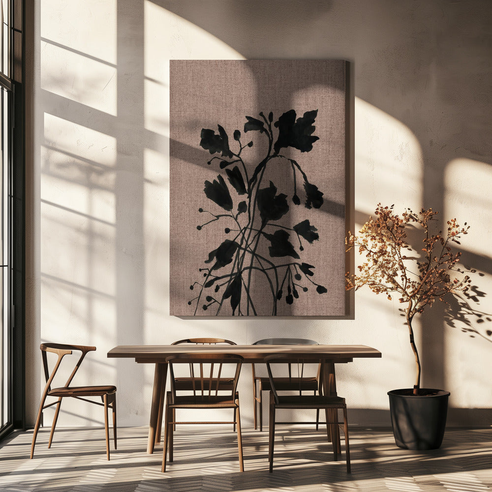 Black Floral II | Canvas