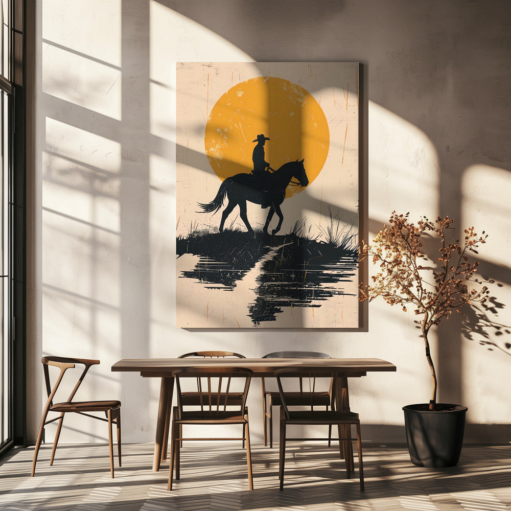 Cowboy In the Sunset | Canvas