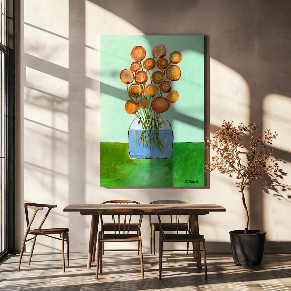 Poppies in Vase | Canvas