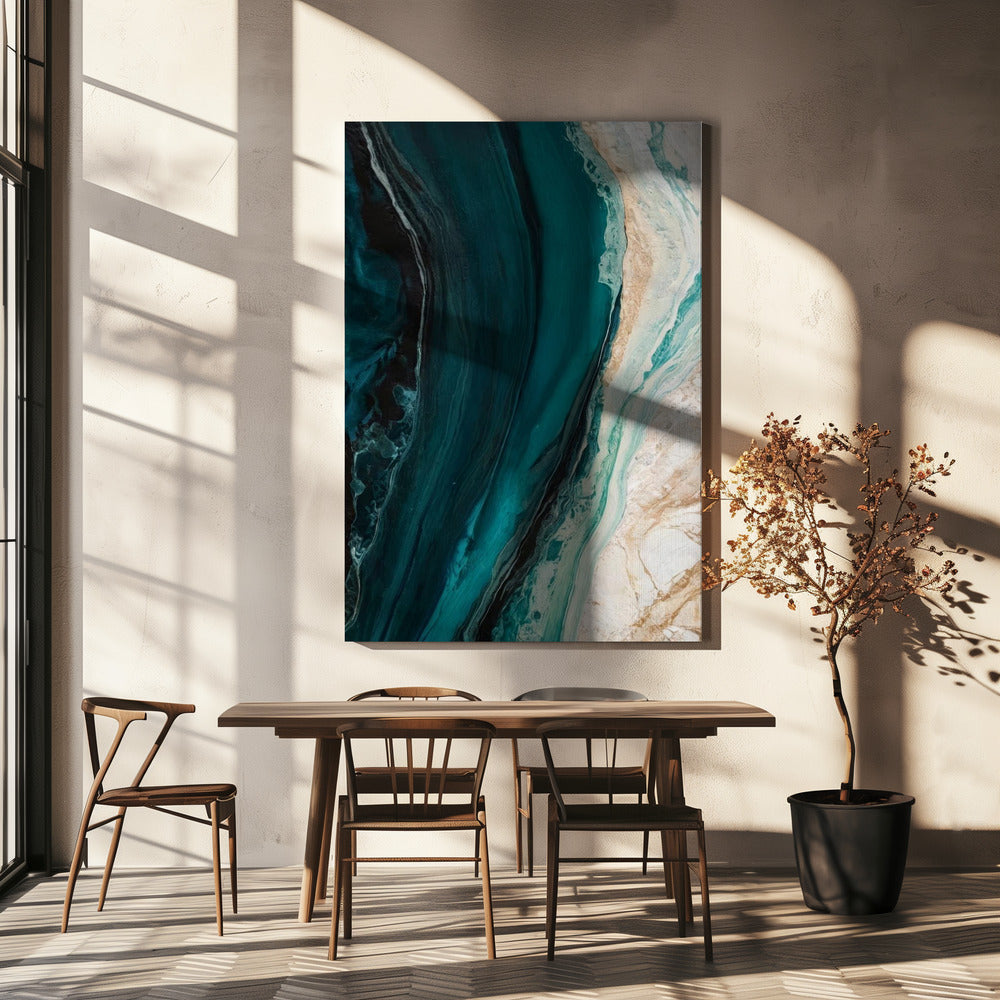 Oceanic Marble Flow | Canvas