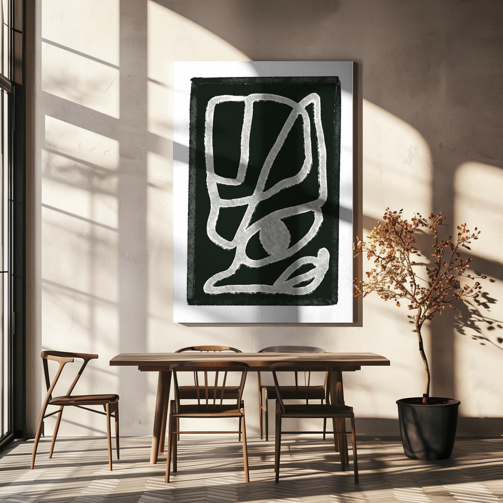 Black abstract lines | Canvas