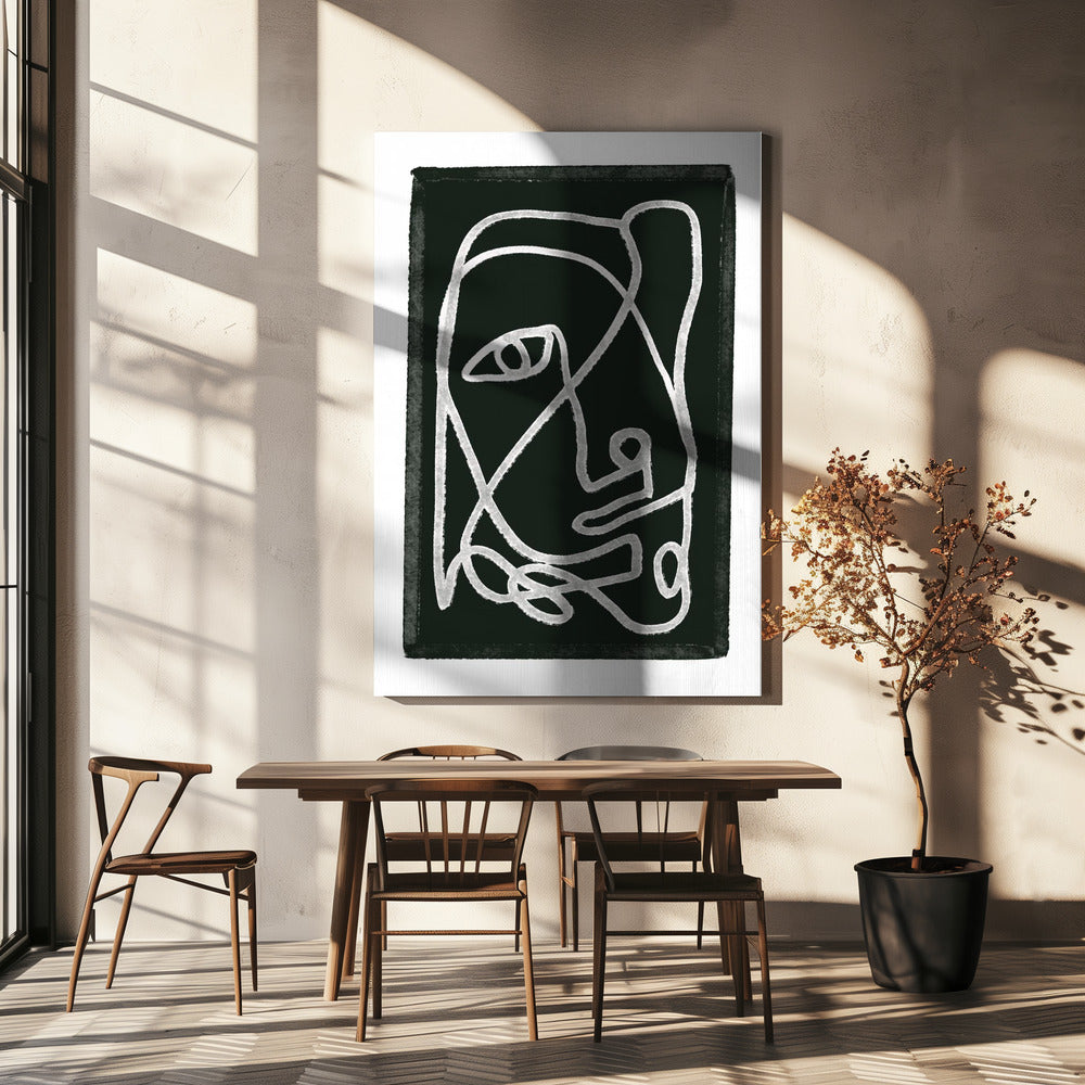 Abstract lined black | Canvas