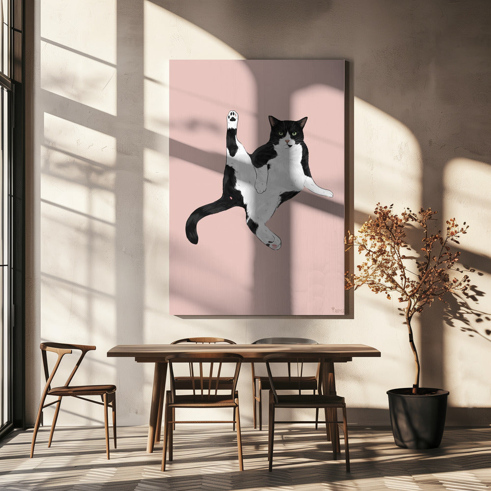 Cat In A Funny Pose | Canvas