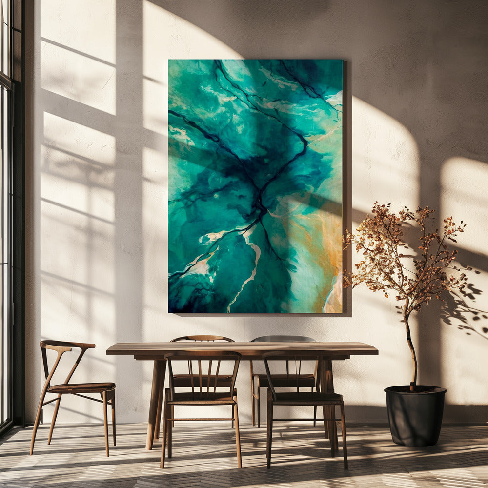 Aerial Landscapes And Flowing Water | Canvas