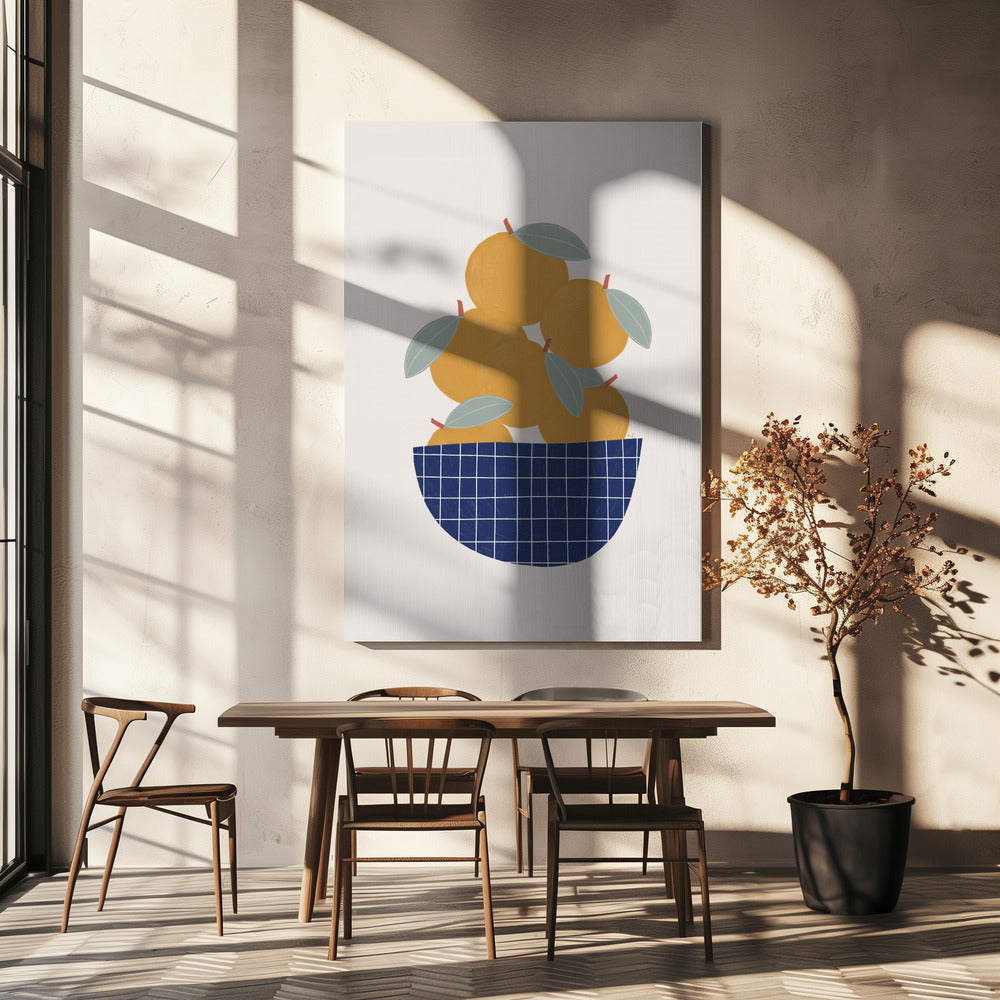 Bowl of Oranges | Canvas