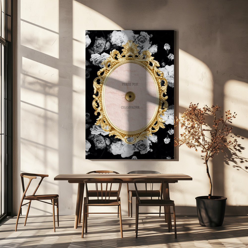 Champagnedarkfloral Ratio2x3 | Canvas