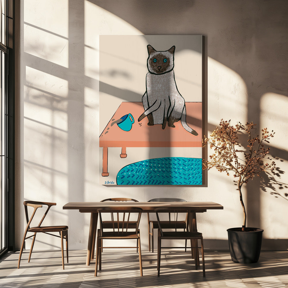 Naughty cat humour | Canvas