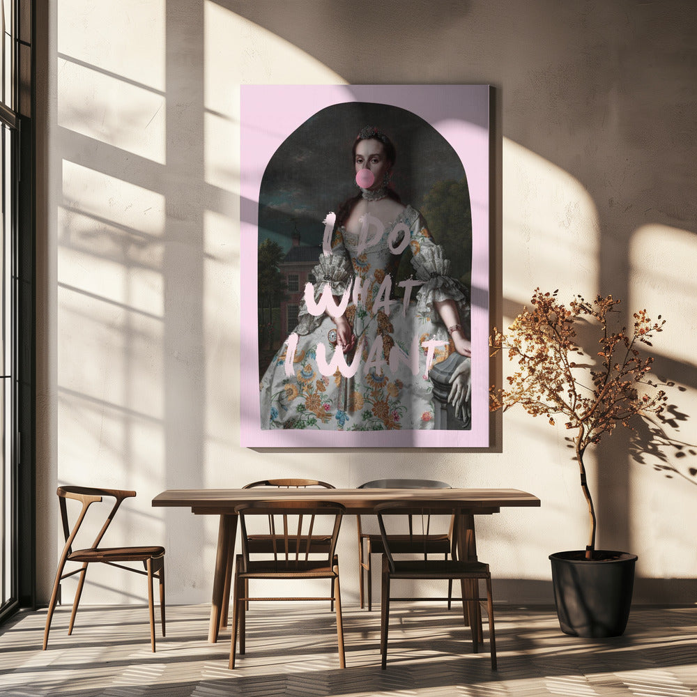 PINK I DO WHAT I WANT MAXIMALIST ART | Canvas