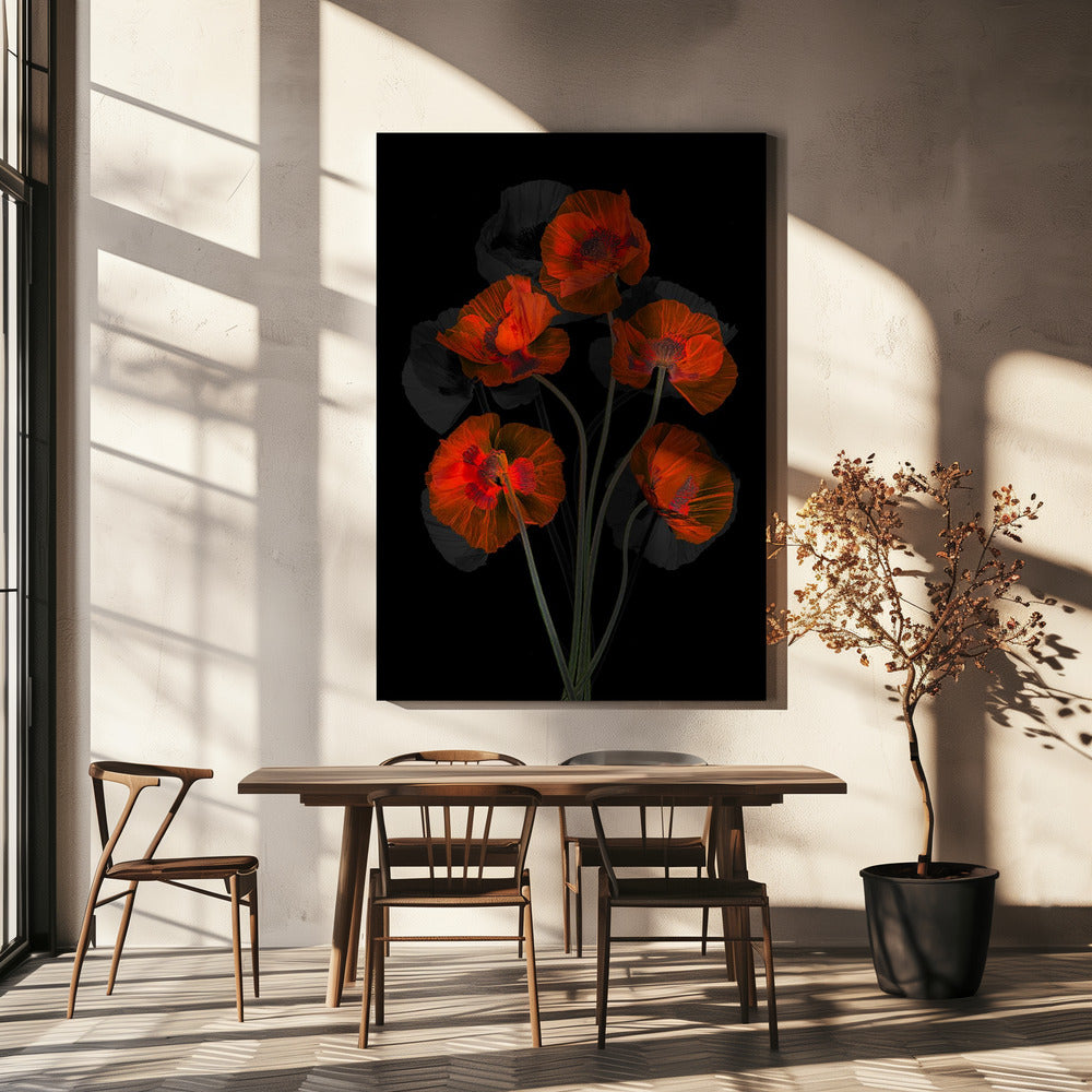 Glaceful Red Poppy | Canvas