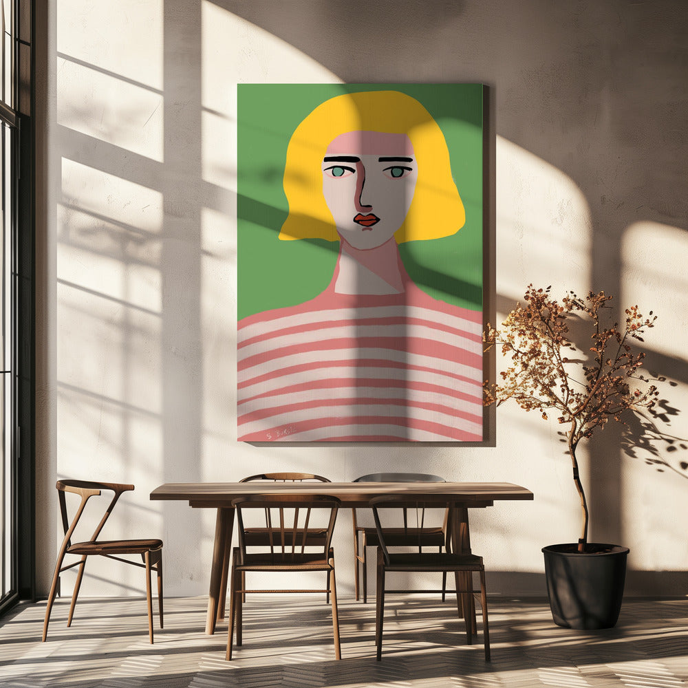Lady with blonde hair | Canvas