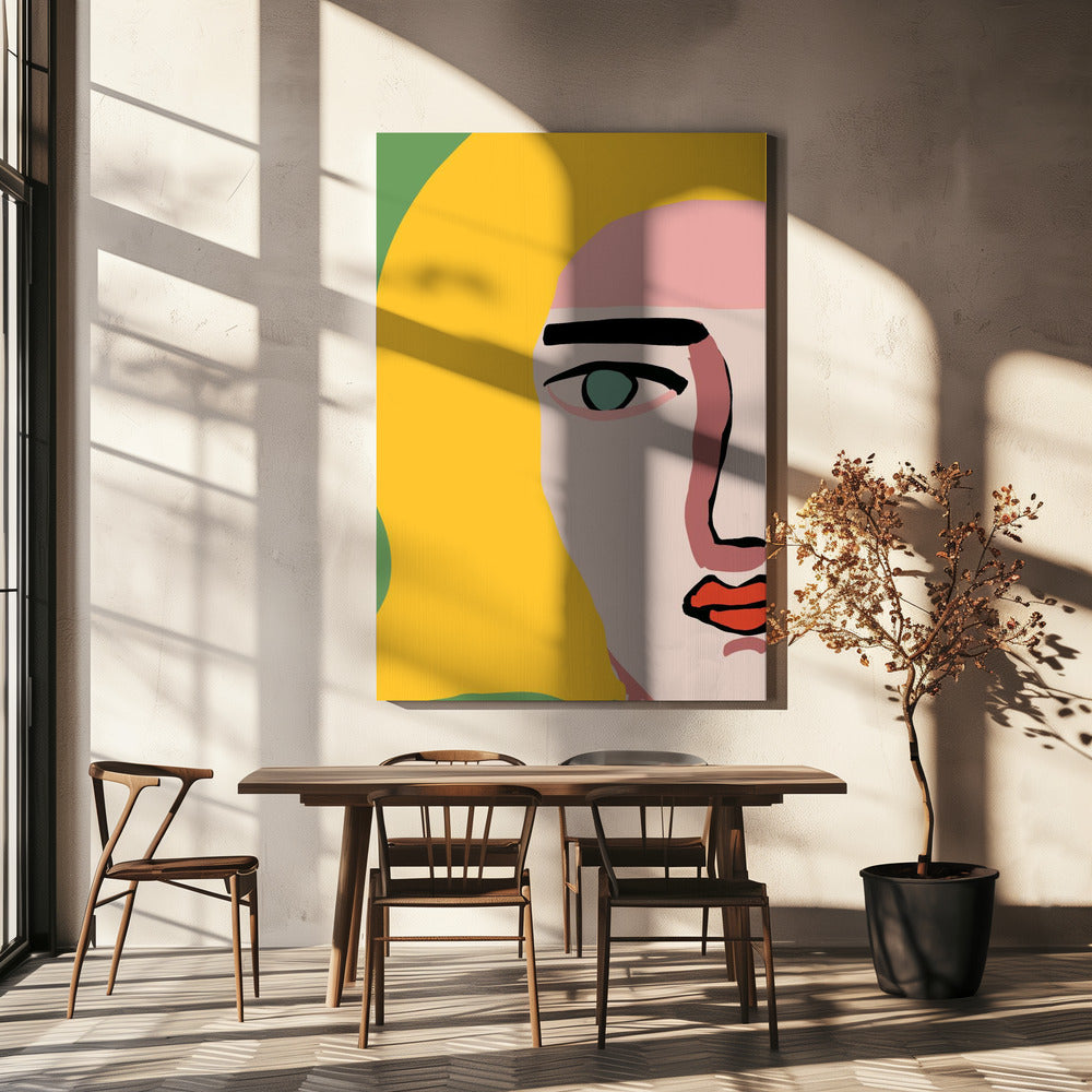 Closeup face blonde | Canvas