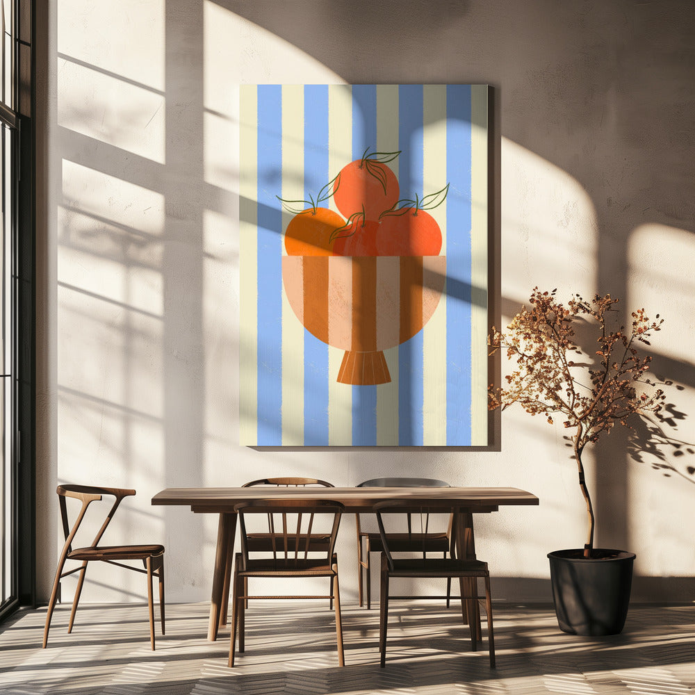 Bowl of Oranges | Canvas