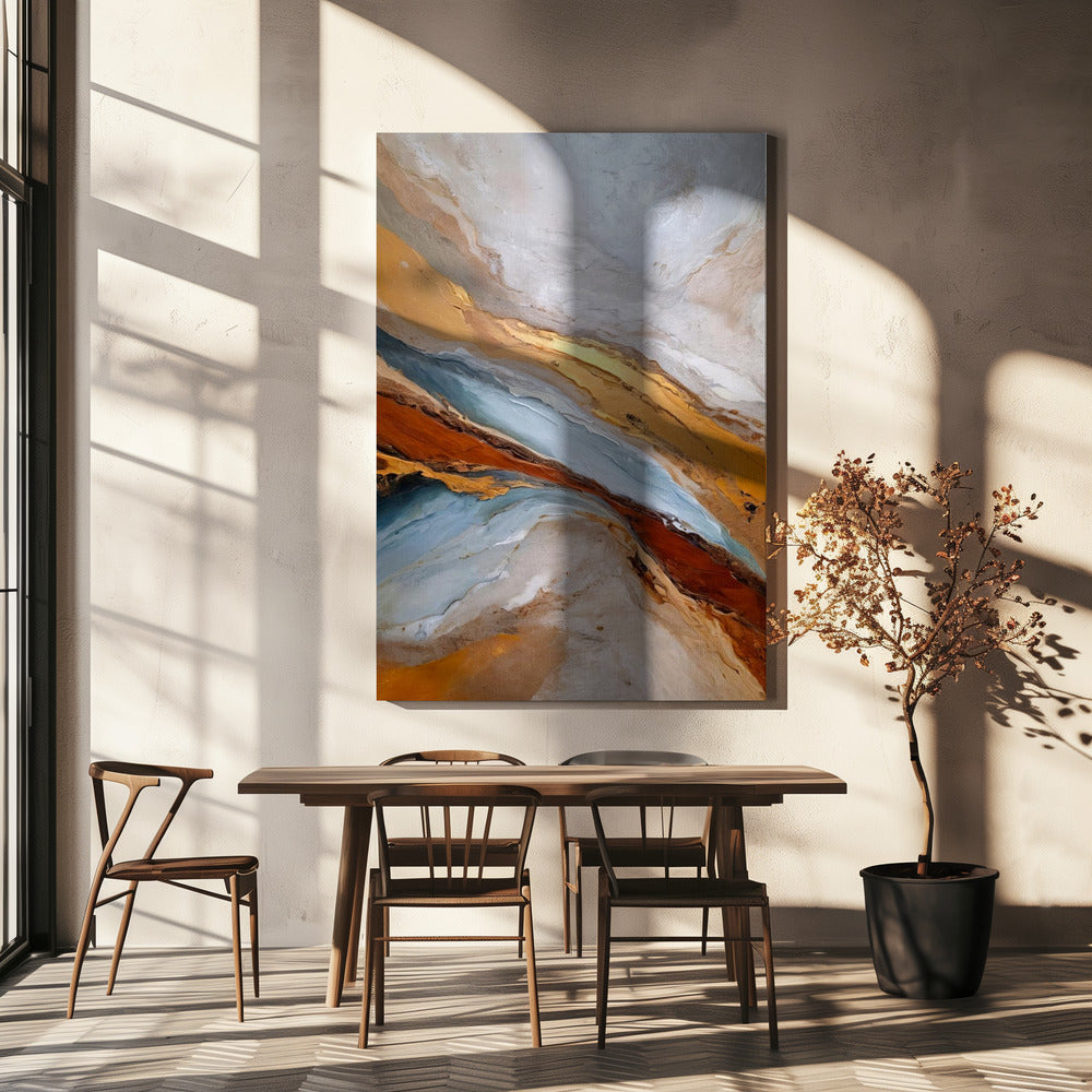 Golden Horizon Waves | Canvas