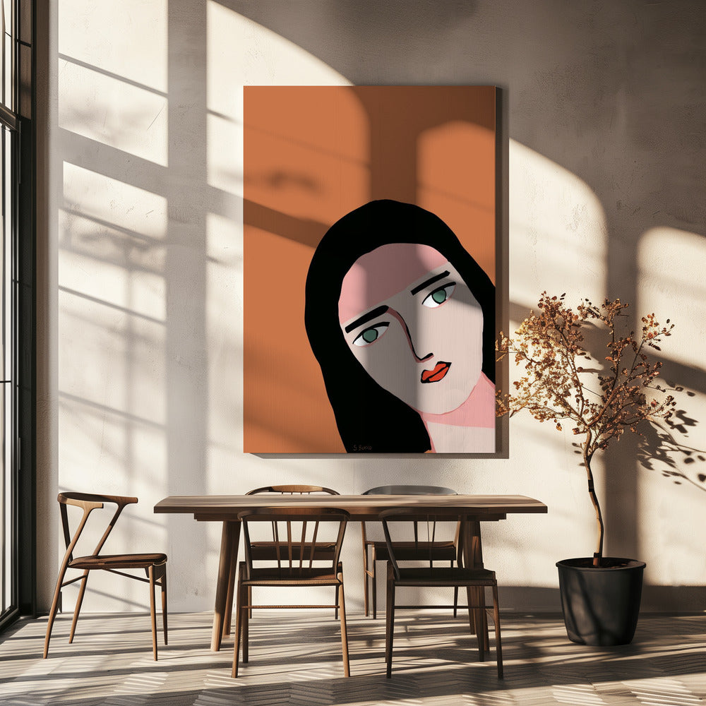 Lady peaking | Canvas