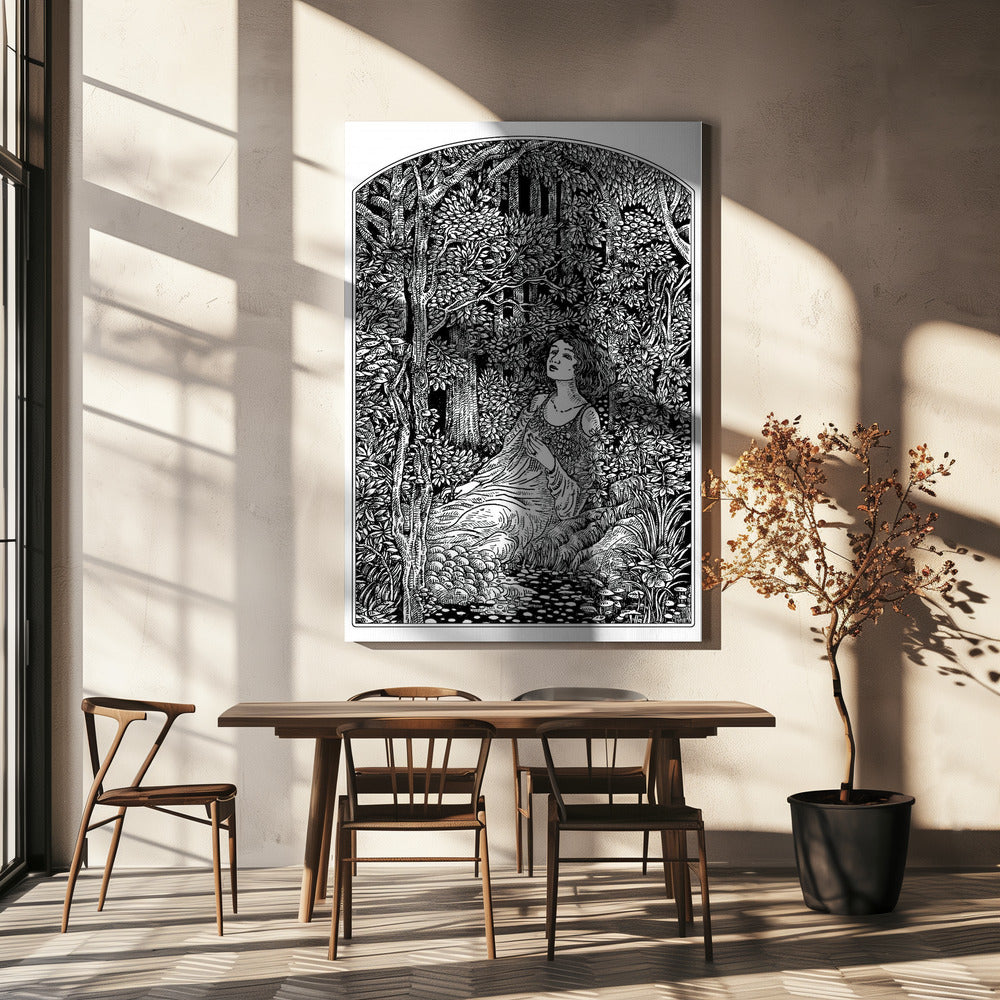 Woman in Forest | Canvas