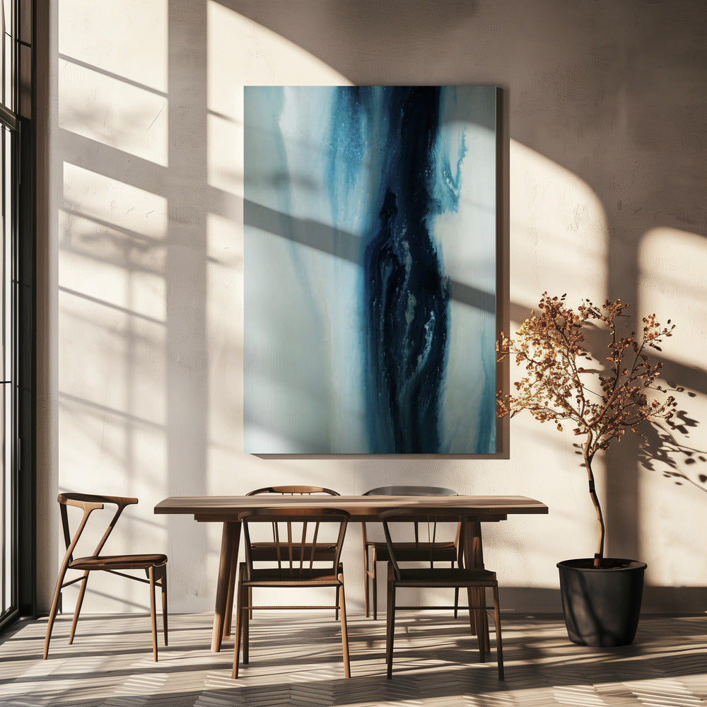 Flowing - Deep Blue | Canvas