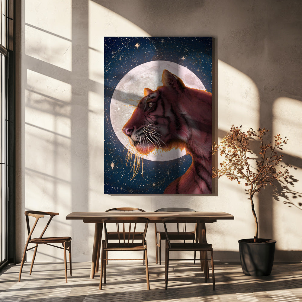 Moon and Tiger Colour Large | Canvas