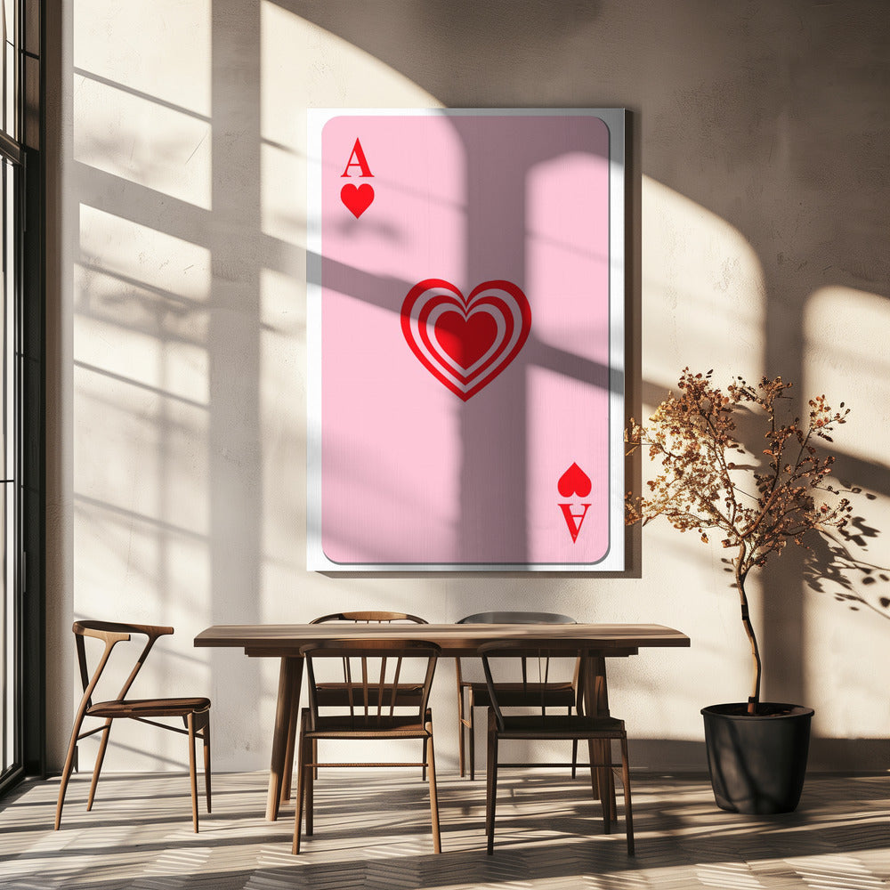 Ace of Hearts Glow | Canvas