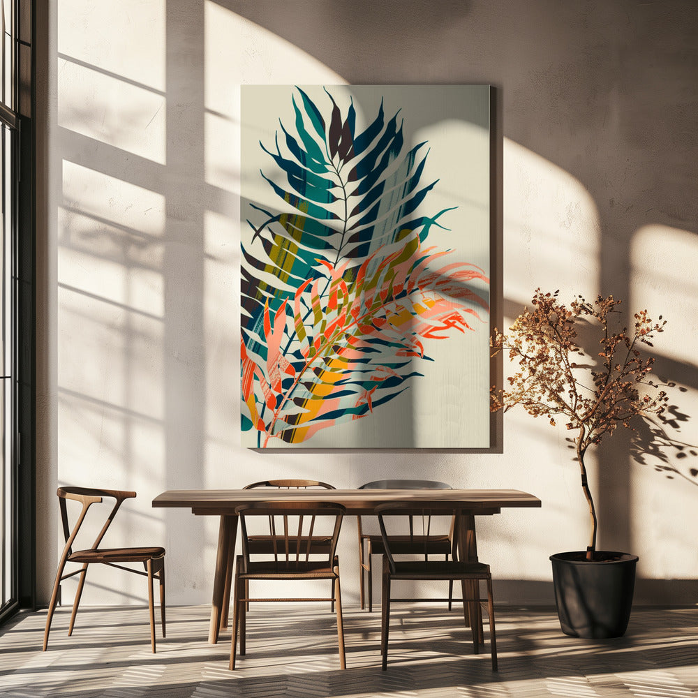 Colorful Palm Leaves | Canvas