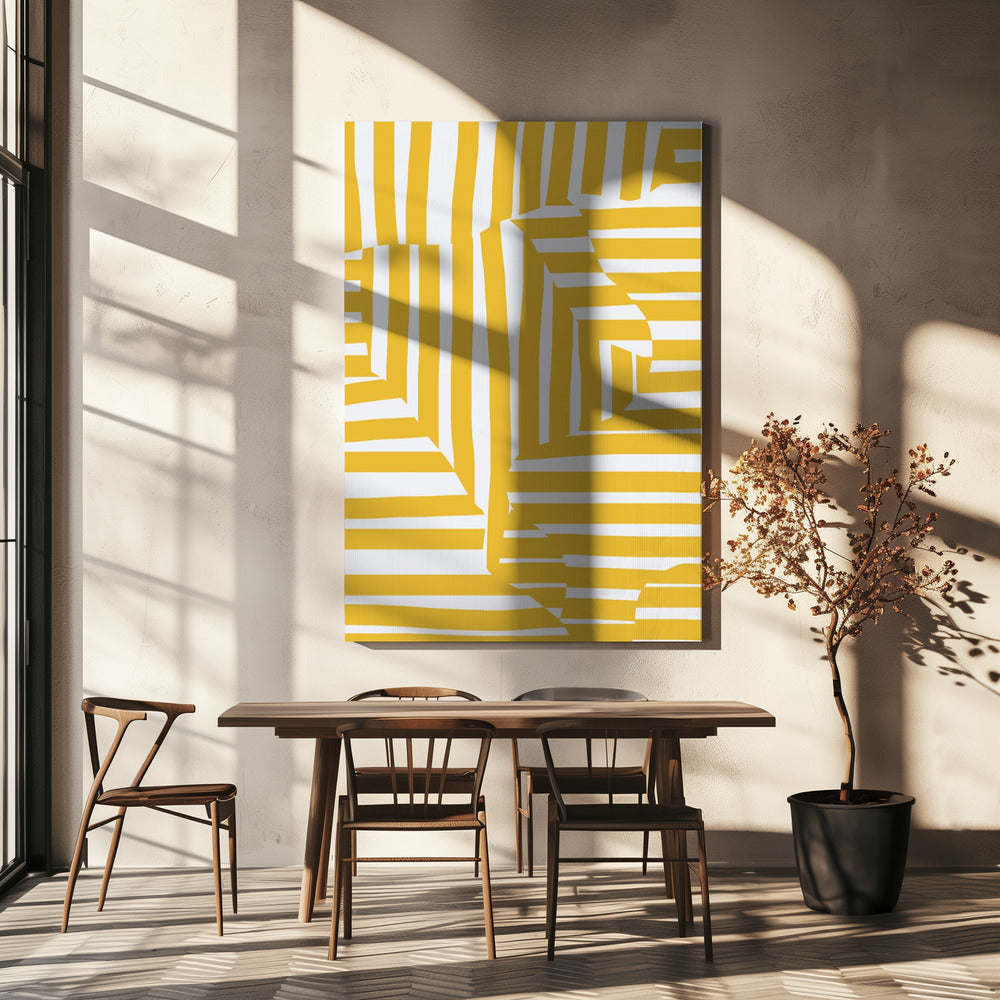 Yellow line and stripe | Canvas