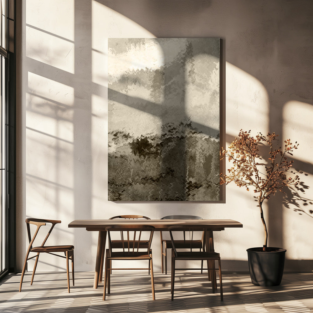 Over the Hills. Reflections. Abstract Lanscape In Neutral Colors No. 2 | Canvas
