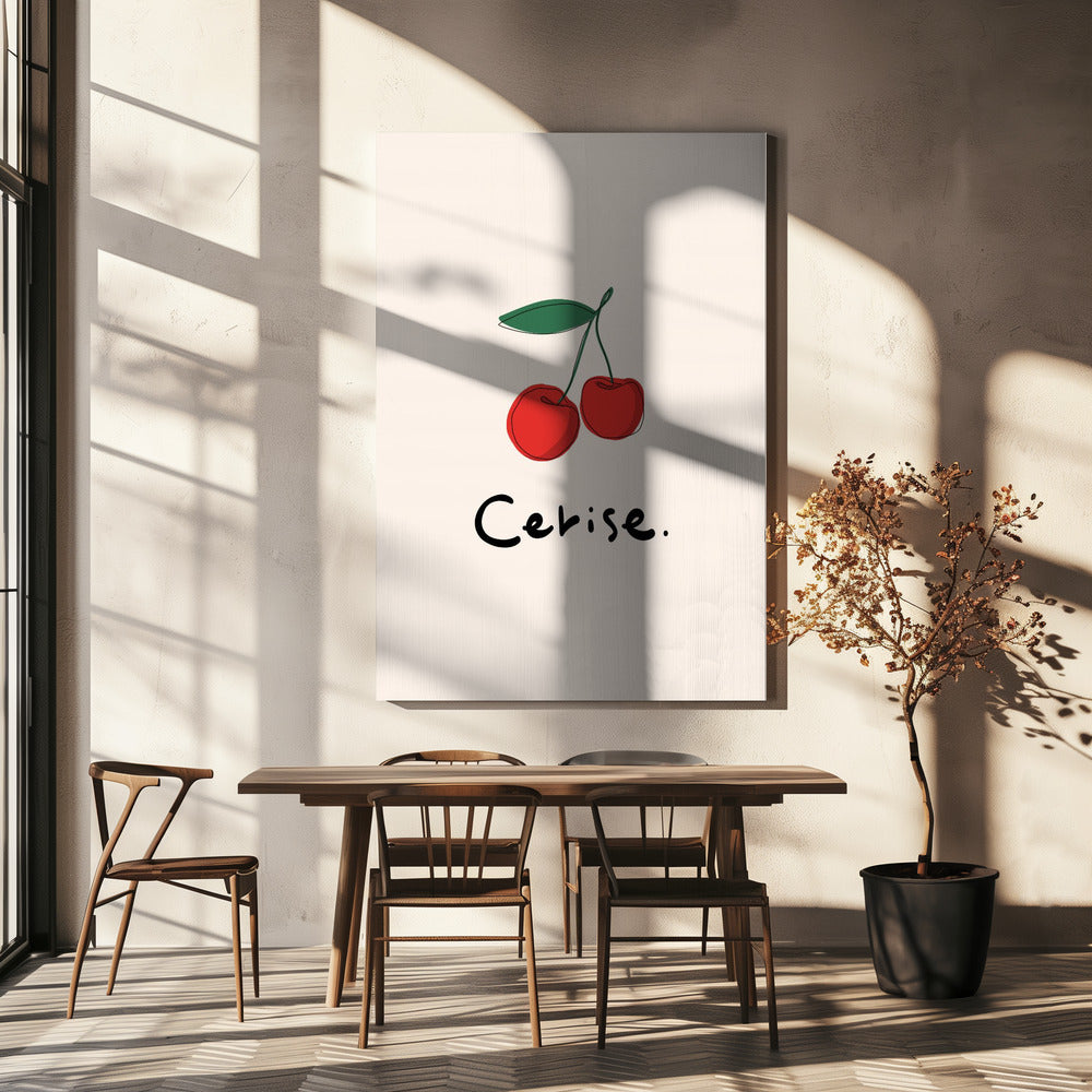 Modern French Fruits Collection &quot;Cherry / Cerise&quot; | Canvas