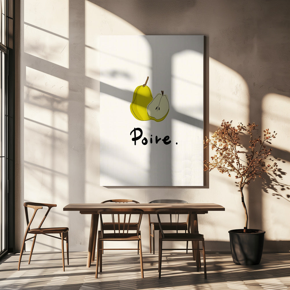 Modern French Fruits Collection &quot;Pear / Poire&quot; | Canvas