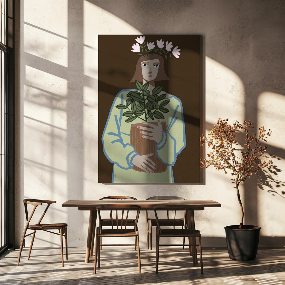 Plant mum brown | Canvas