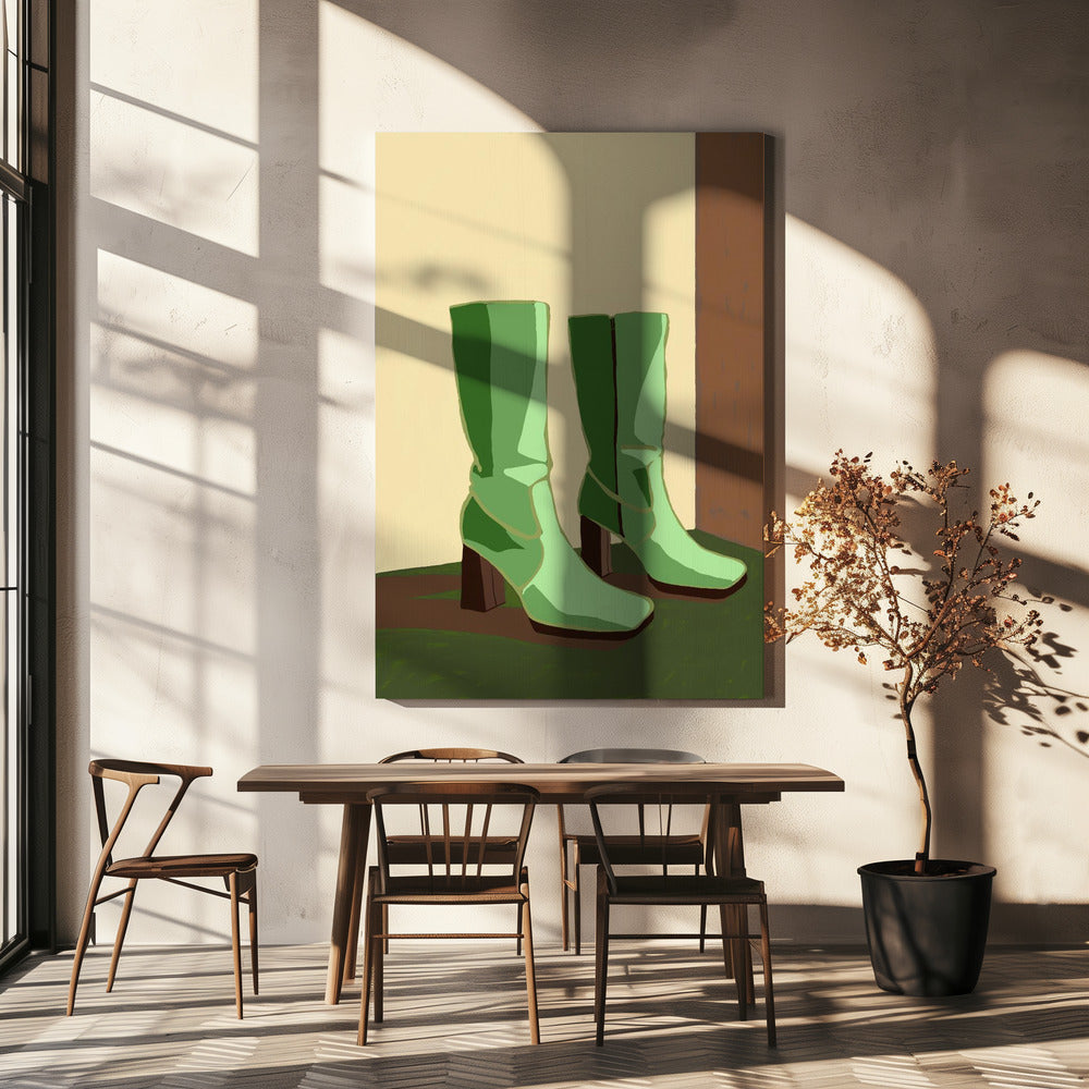 Green boots | Canvas